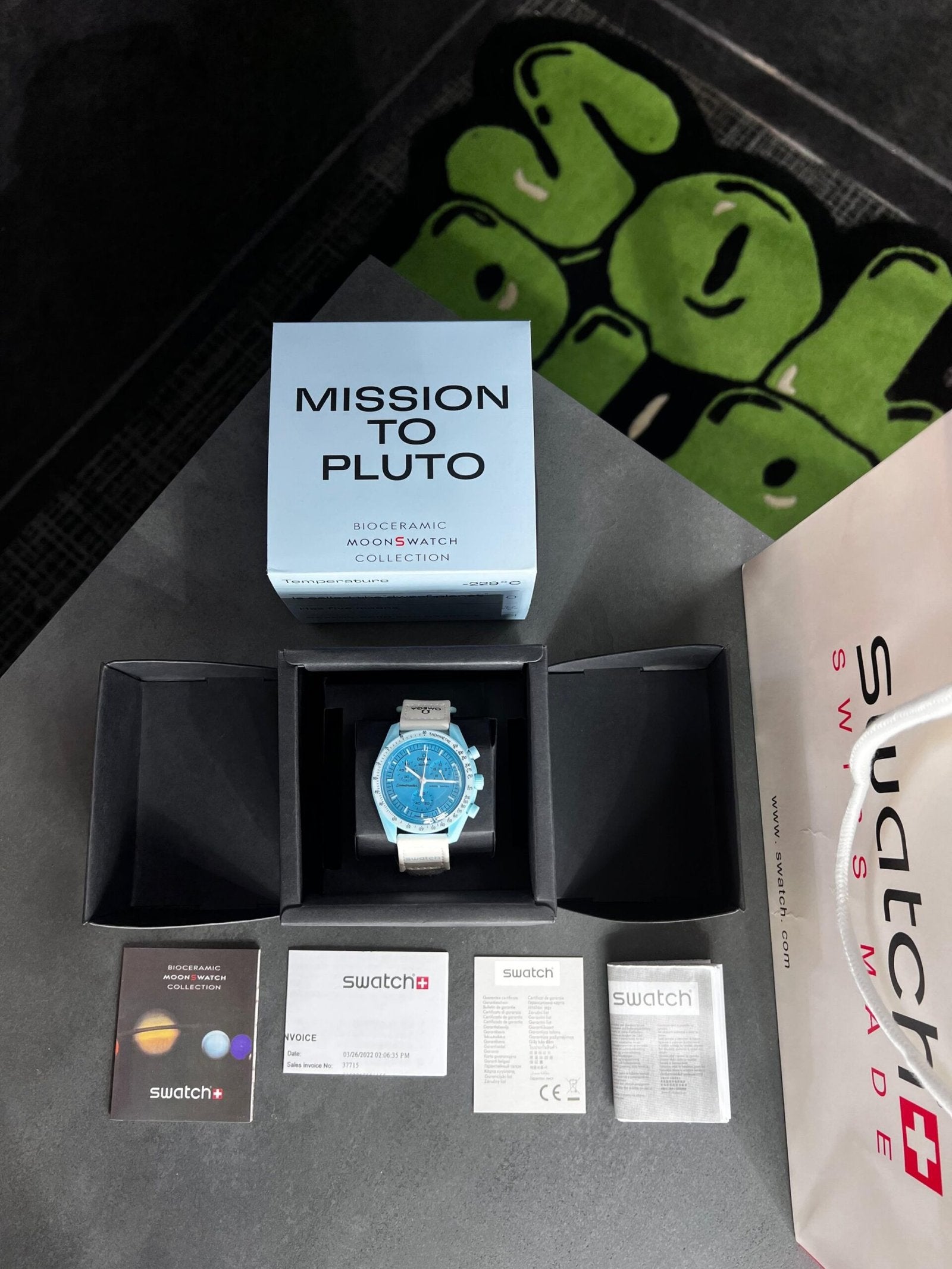 Swatch X Omega Bioceramic Moonswatch Mission To The Moon Uranus With Kit