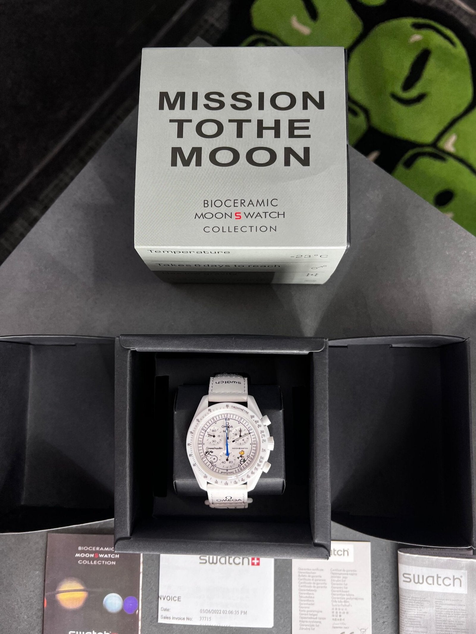 Swatch X Omega Bioceramic Moonswatch Mission To The Moon White With Kit