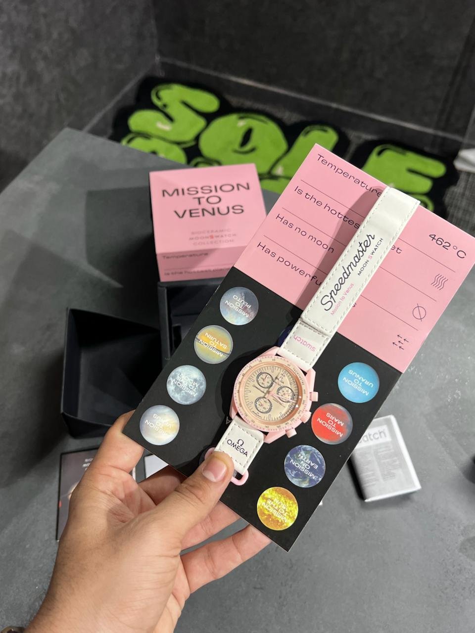 Swatch X Omega Bioceramic Moonswatch Mission To The Moon Venus With Kit