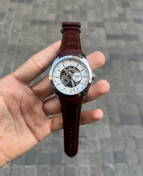 TISSOT 1853 AUTOMATIC PRIMIUM QUILTY LEATHER WATCH