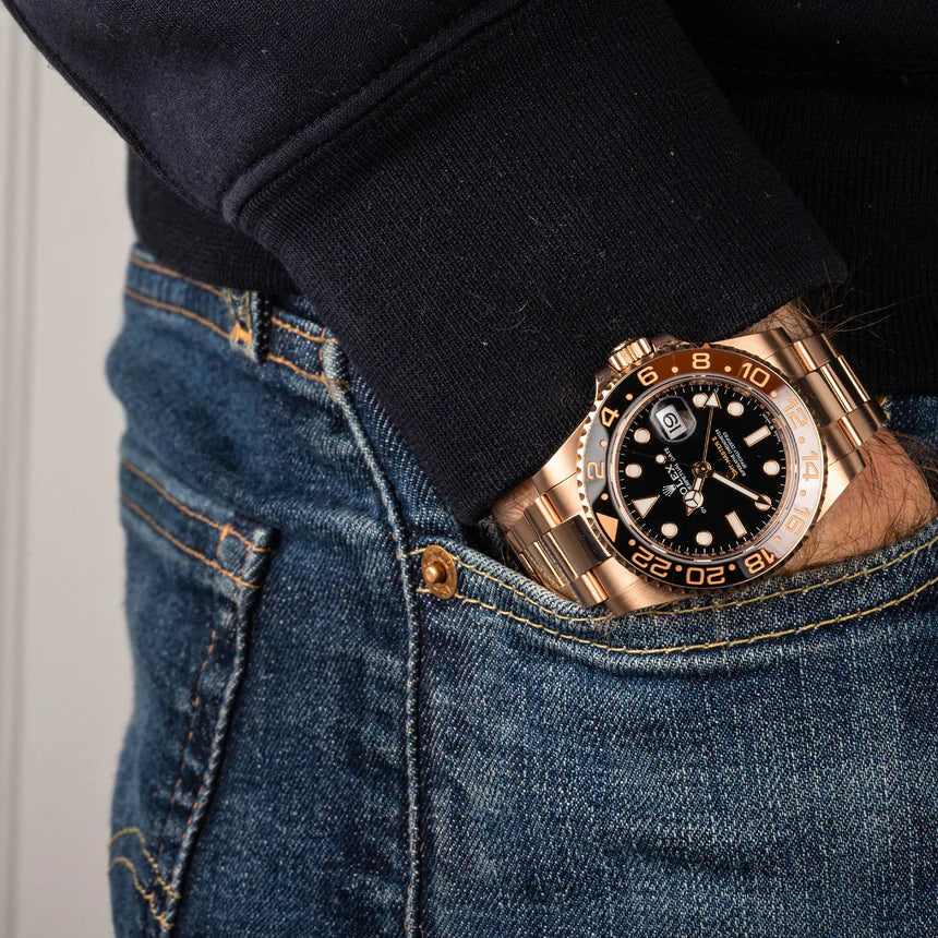 GMT-Master II Everose gold and Black dial.