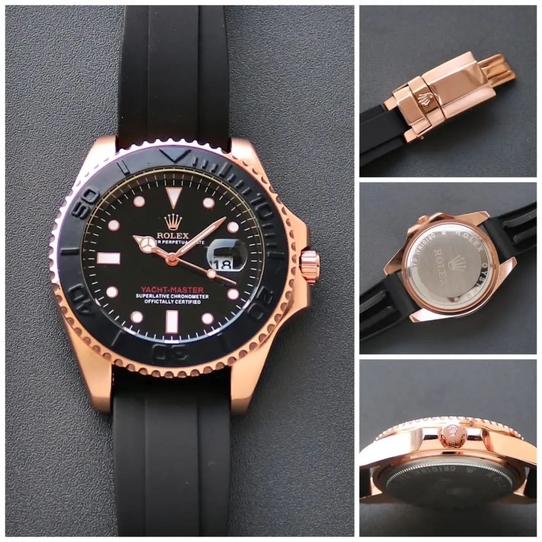 ROLEX OYSTER PERPETUAL YACH MASTER (GOLDEN/BLACK) WATCH