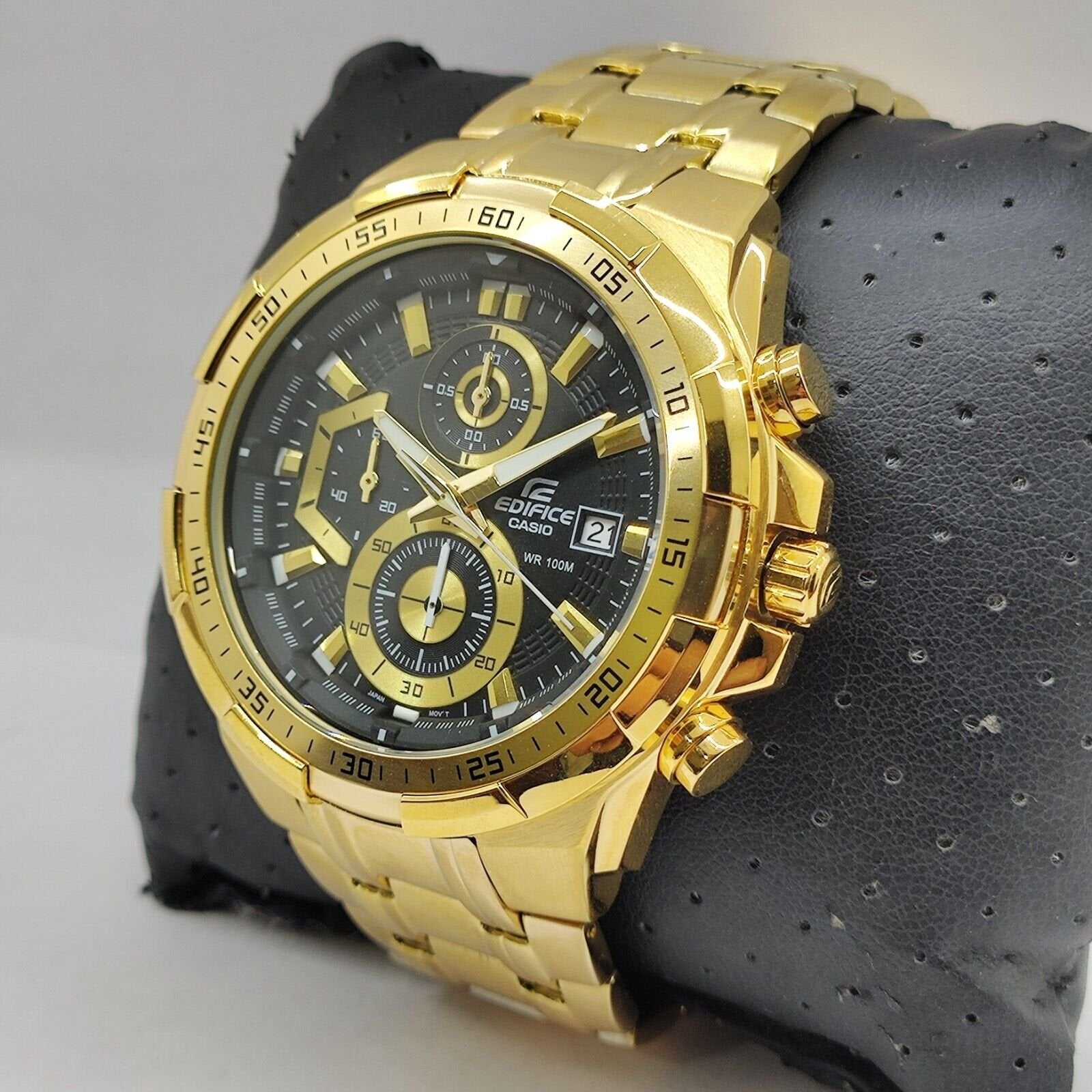 Edifice Gold Black Metal Watch
