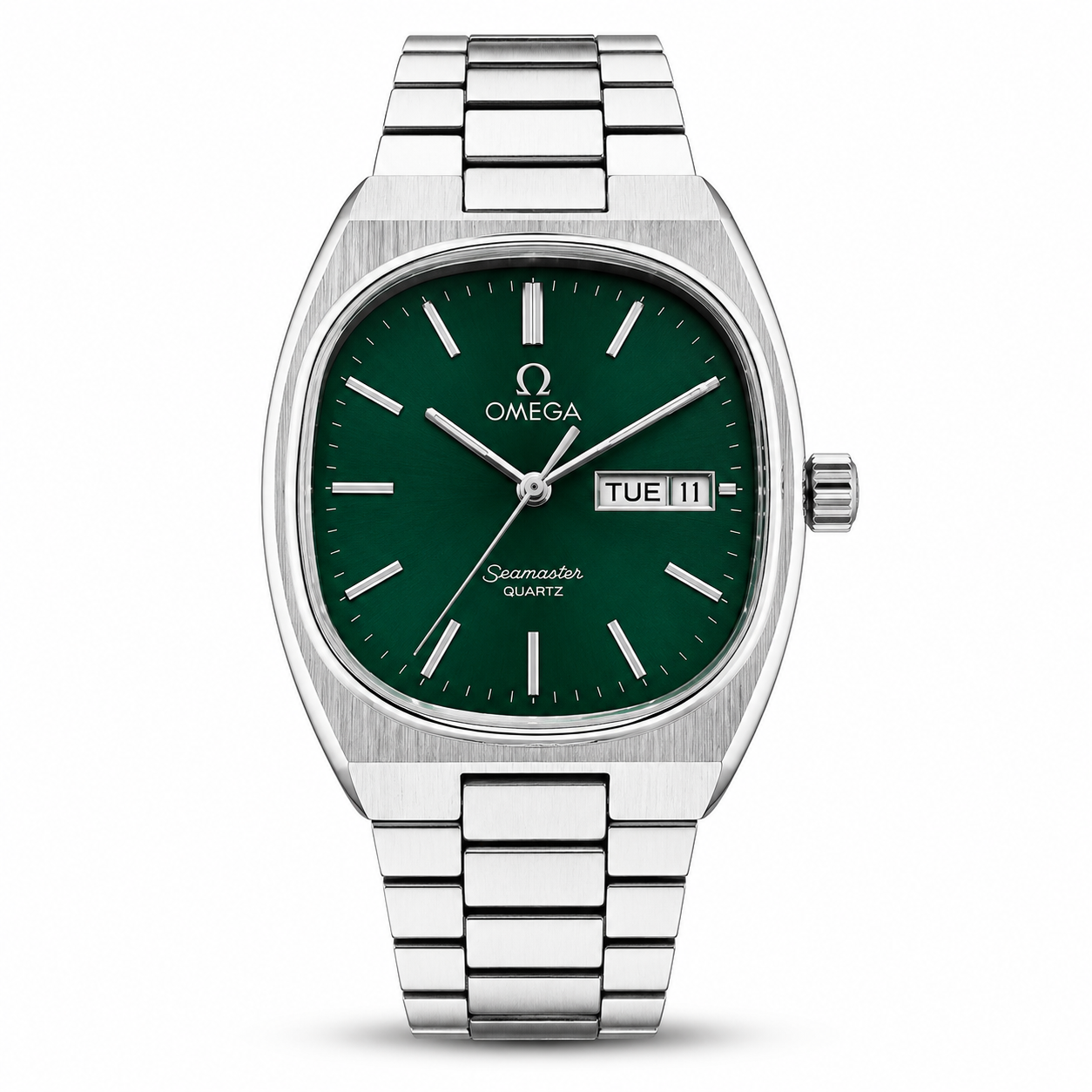 Omega Speedmaster Slim Silver Green Metal Watch