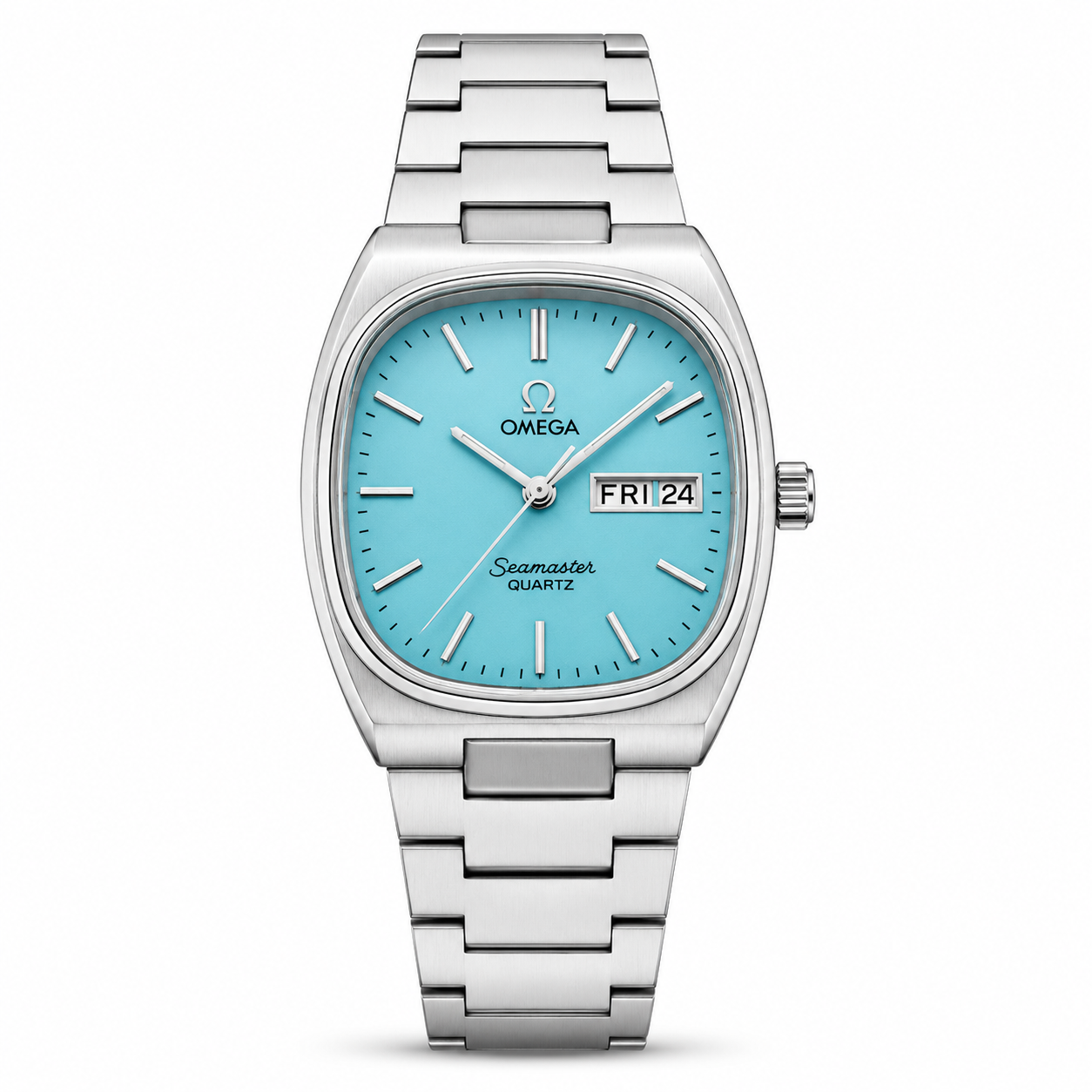 Omega Speedmaster Slim Silver Blue Metal Watch