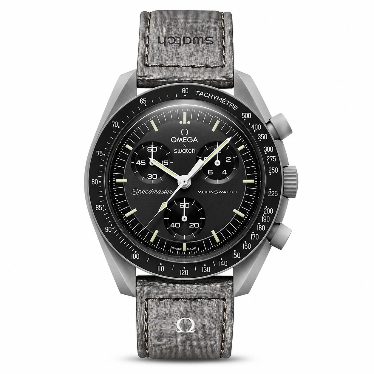 Swatch X Omega Bioceramic Moonswatch Mission To The Moon Mercury With Kit