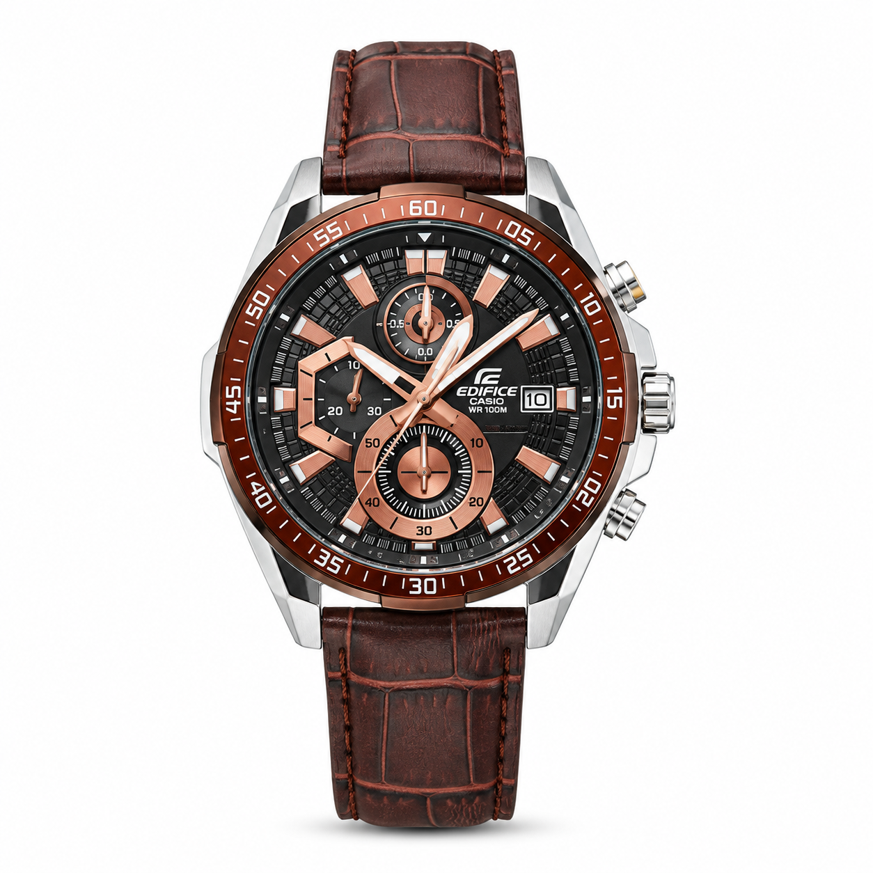 Edifice Brown Leather Watch
