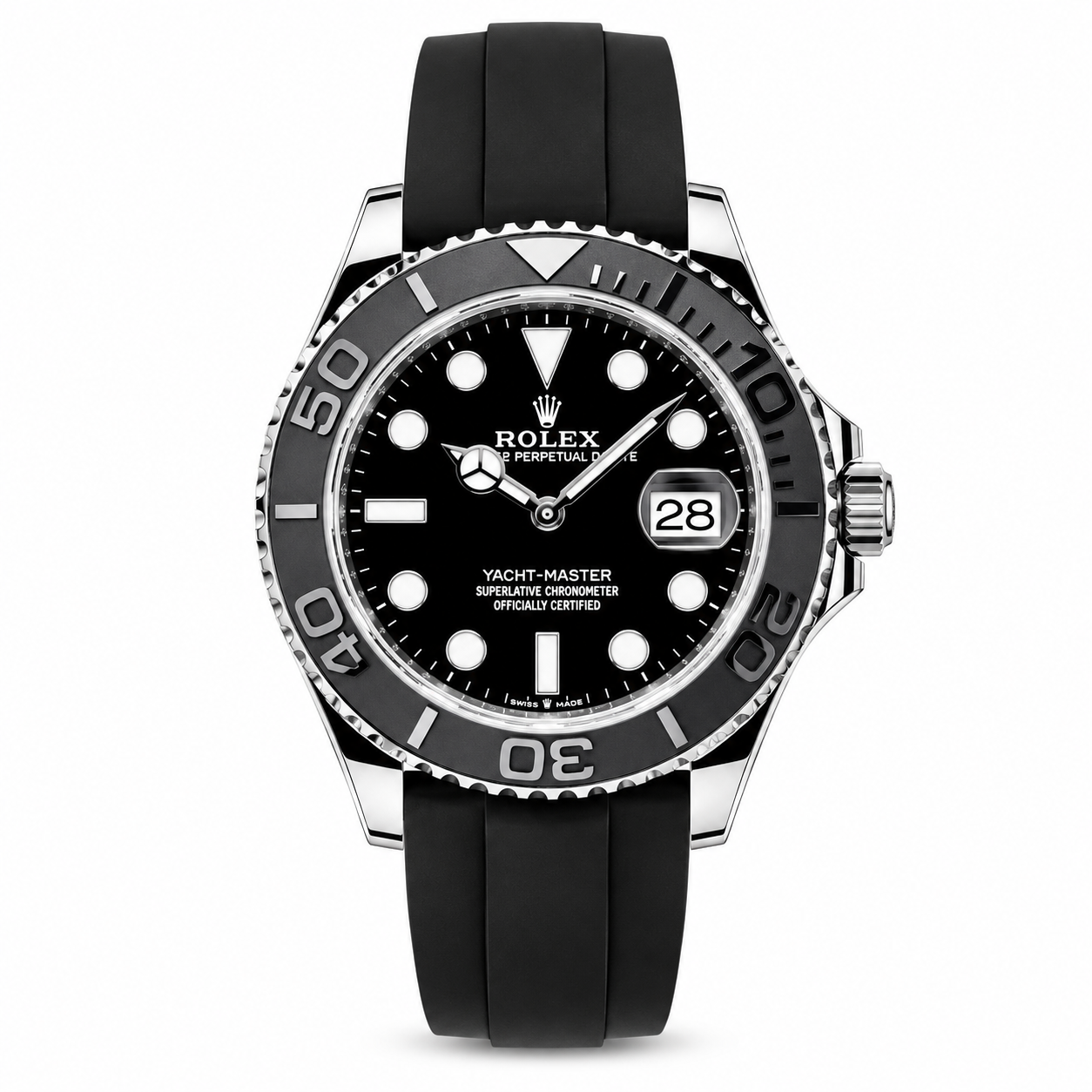 ROLEX OYSTER PERPETUAL YACH MASTER (SILVER/BLACK) WATCH