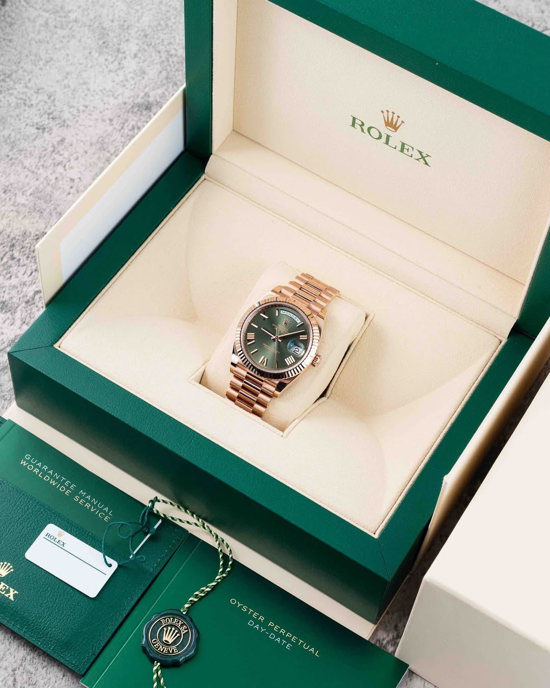 Rolex Oyster Perpetual Day Date Copper Green Dial