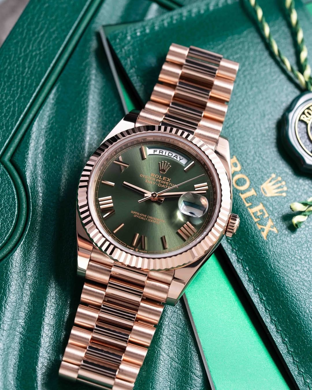 Rolex Oyster Perpetual Day Date Copper Green Dial
