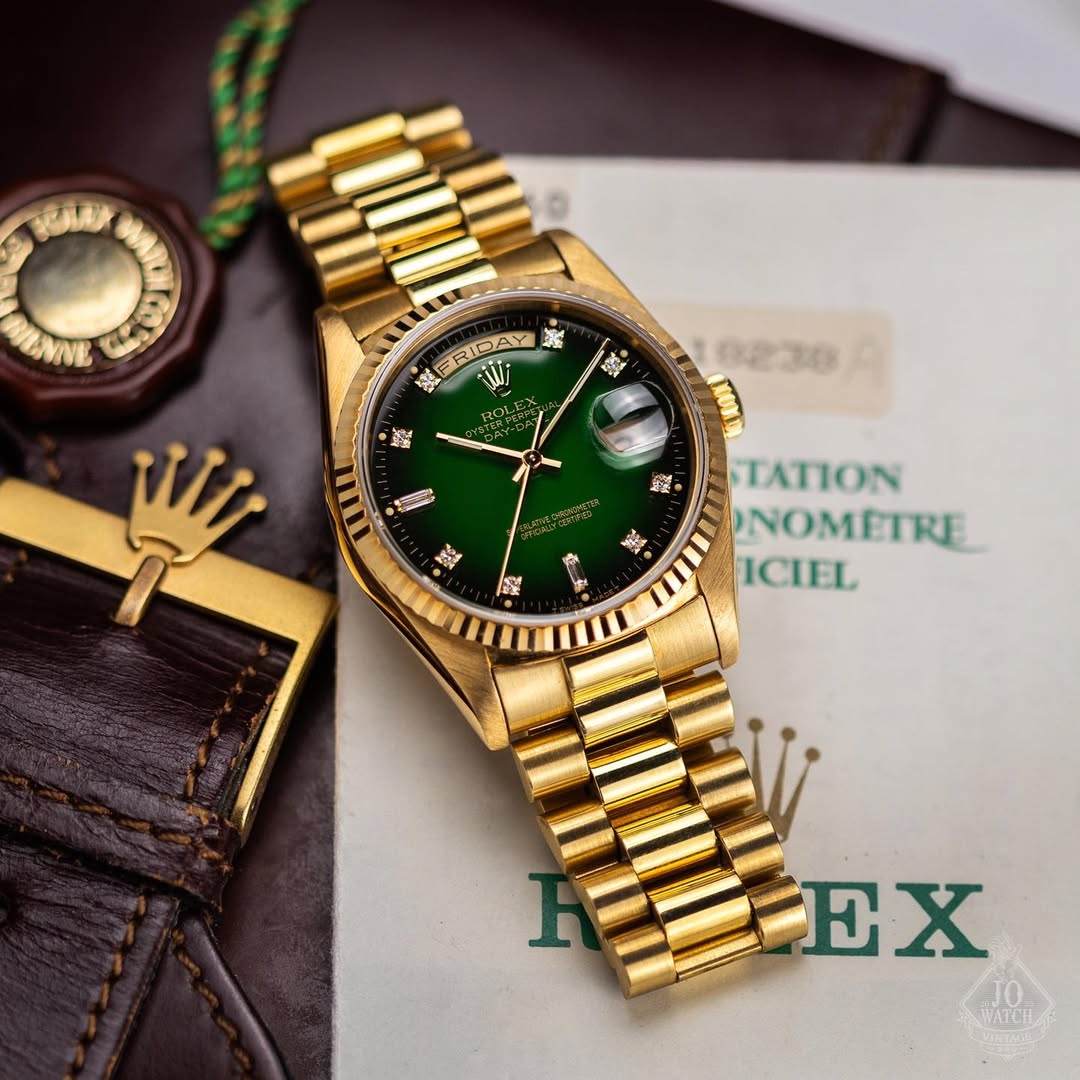 Role_x Oyster Perpetual Day Date Diamond GOLD-Green (Virat Kohli)