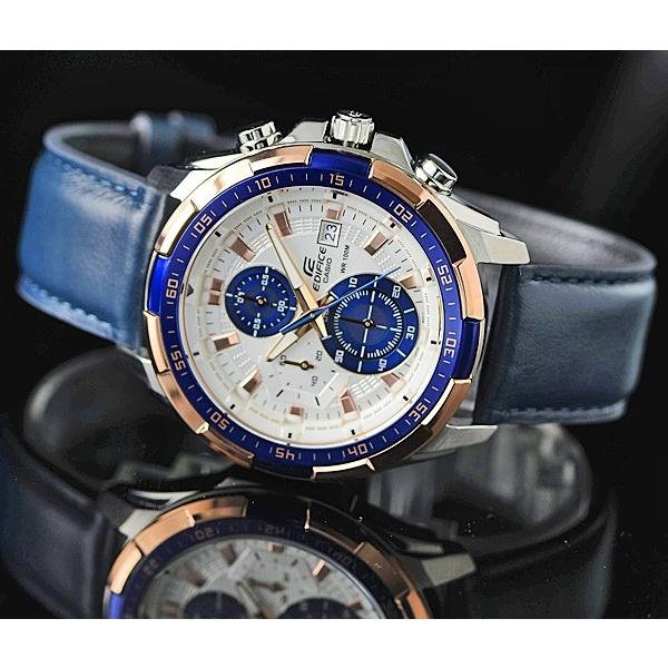 Edifice Blue Leather Watch