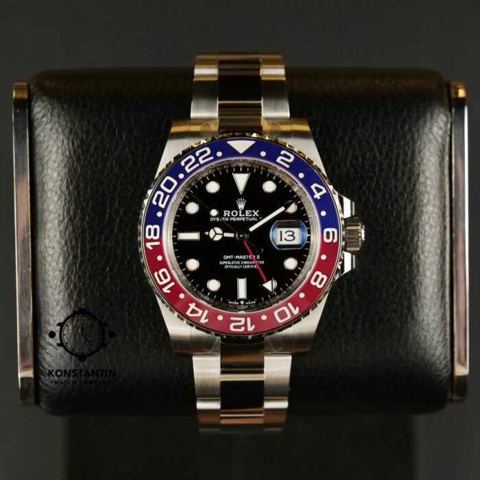 GMT-Master II red and blue Cerachrom bezel black dial