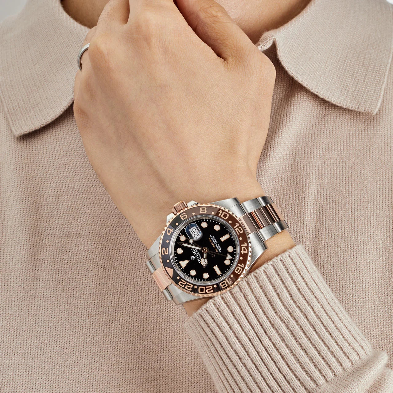 GMT-Master II Everose gold and Black dial.