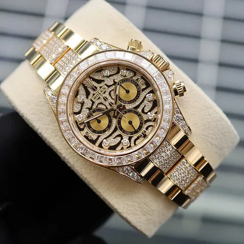 Rolex Daytona Ramzan Special Gold Diamond Metal Watch