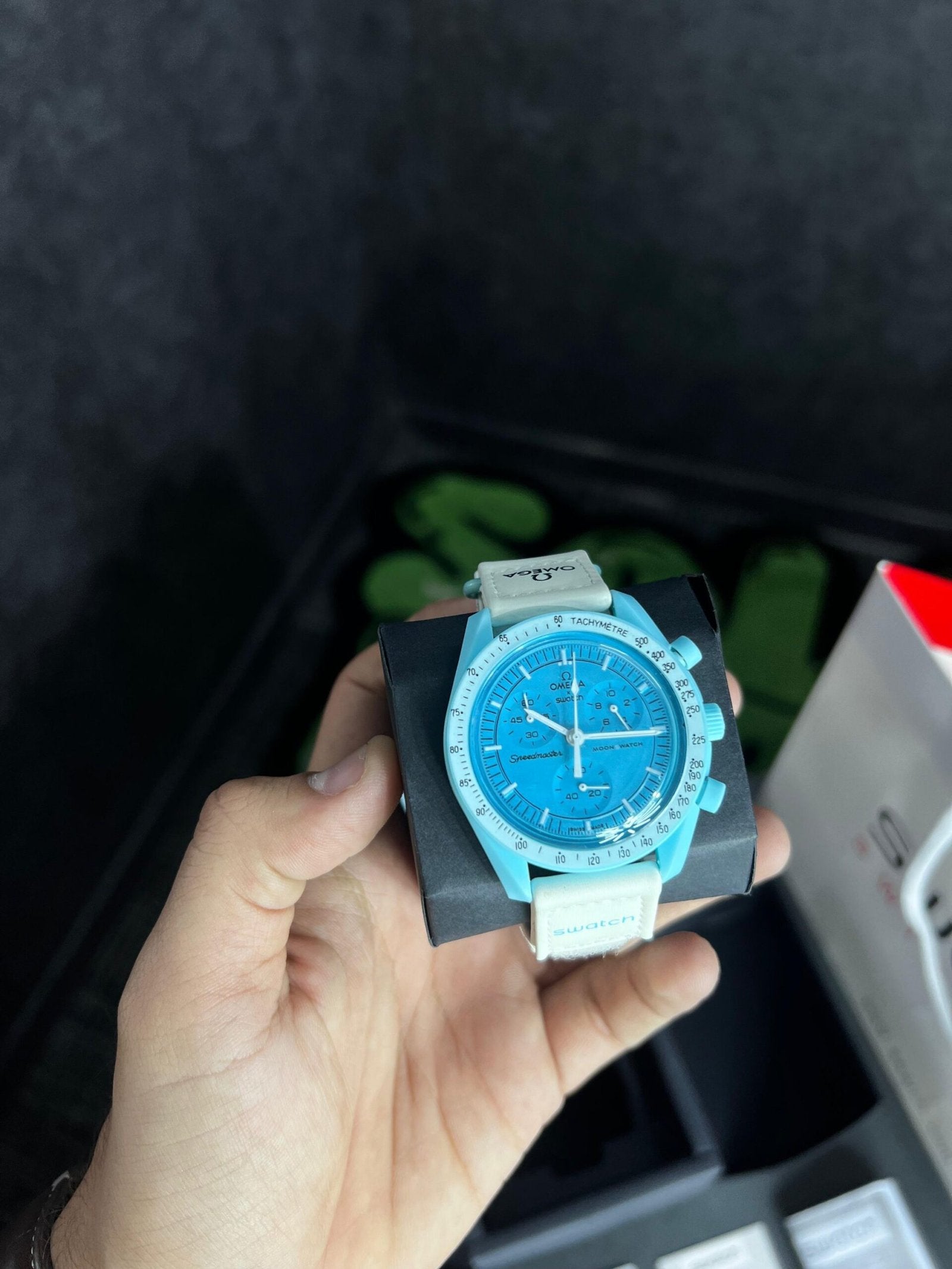 Swatch X Omega Bioceramic Moonswatch Mission To The Moon Uranus With Kit
