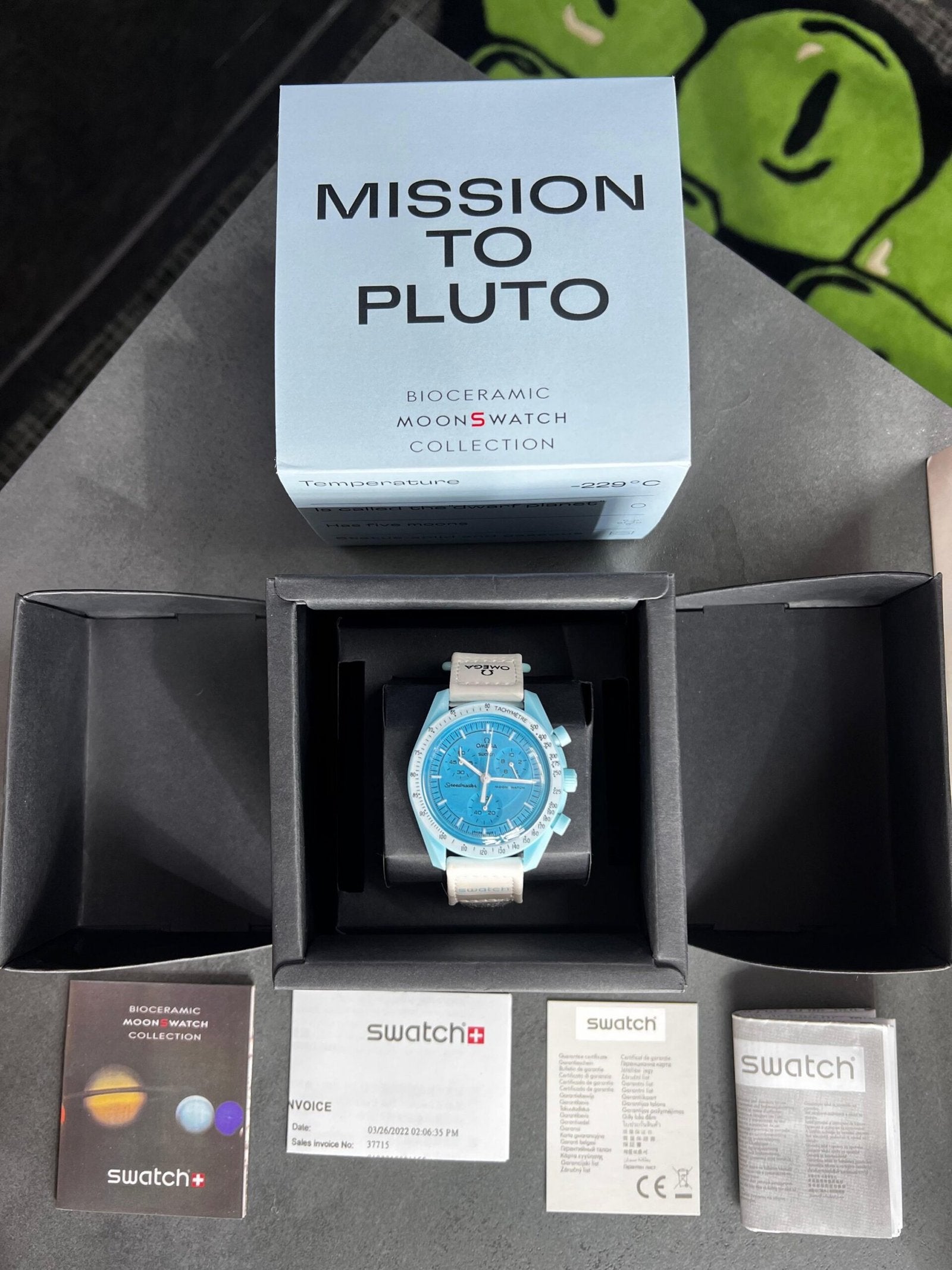 Swatch X Omega Bioceramic Moonswatch Mission To The Moon Uranus With Kit
