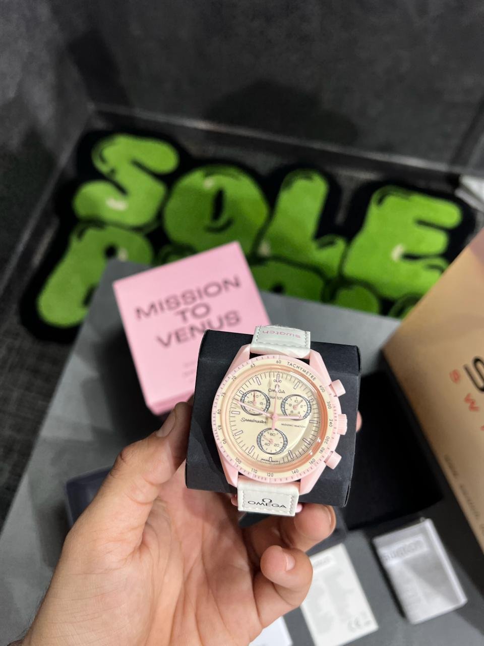 Swatch X Omega Bioceramic Moonswatch Mission To The Moon Venus With Kit