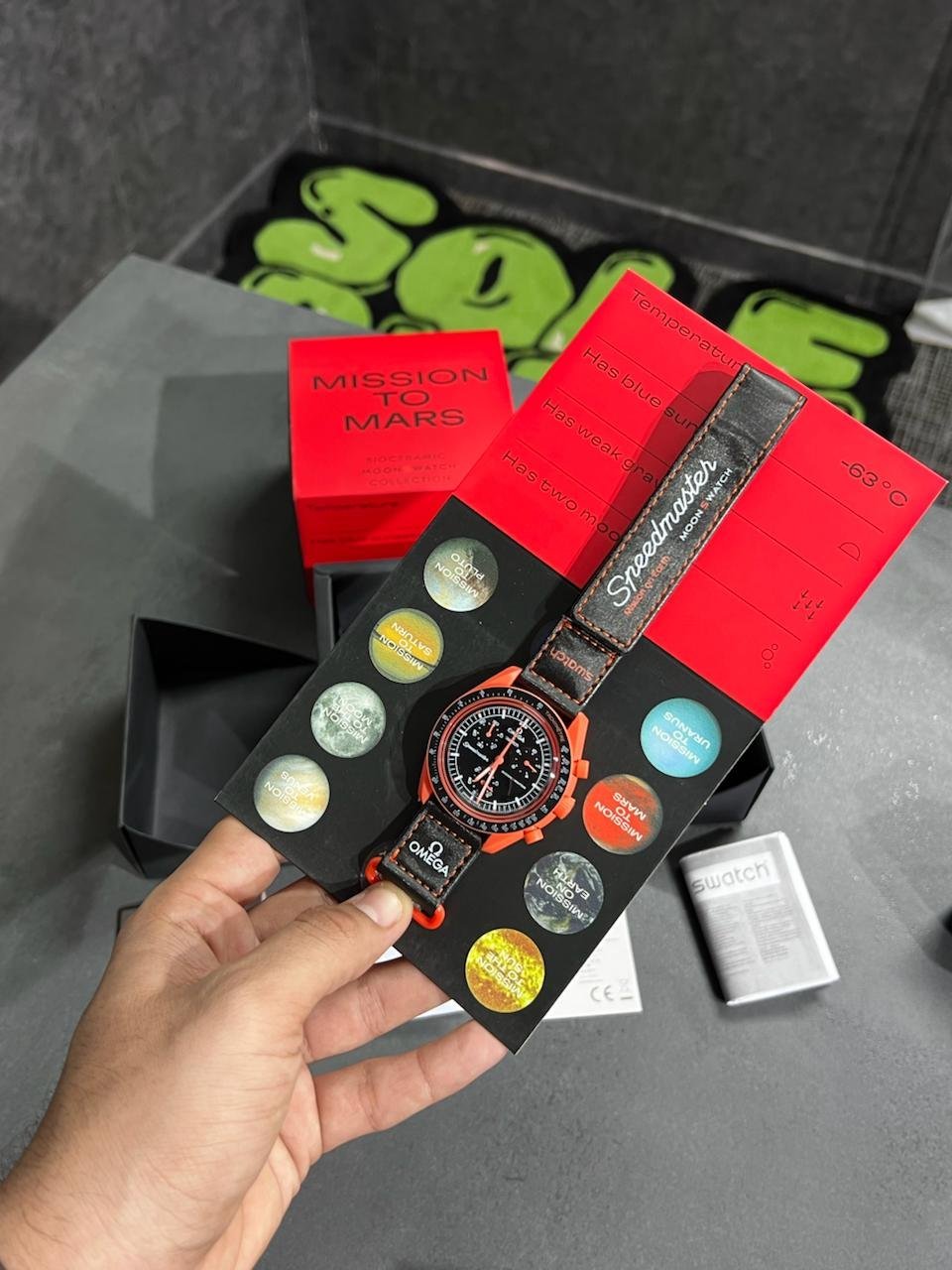 Swatch X Omega Bioceramic Moonswatch Mission To The Moon Mars With Kit