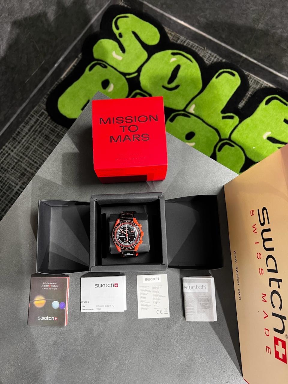 Swatch X Omega Bioceramic Moonswatch Mission To The Moon Mars With Kit