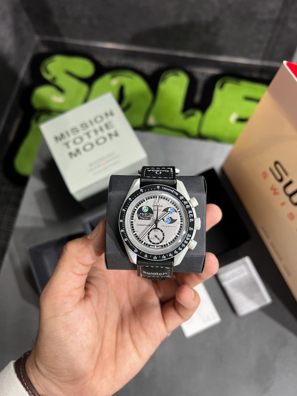 Swatch X Omega Bioceramic Moonswatch Mission To The Moon With Kit