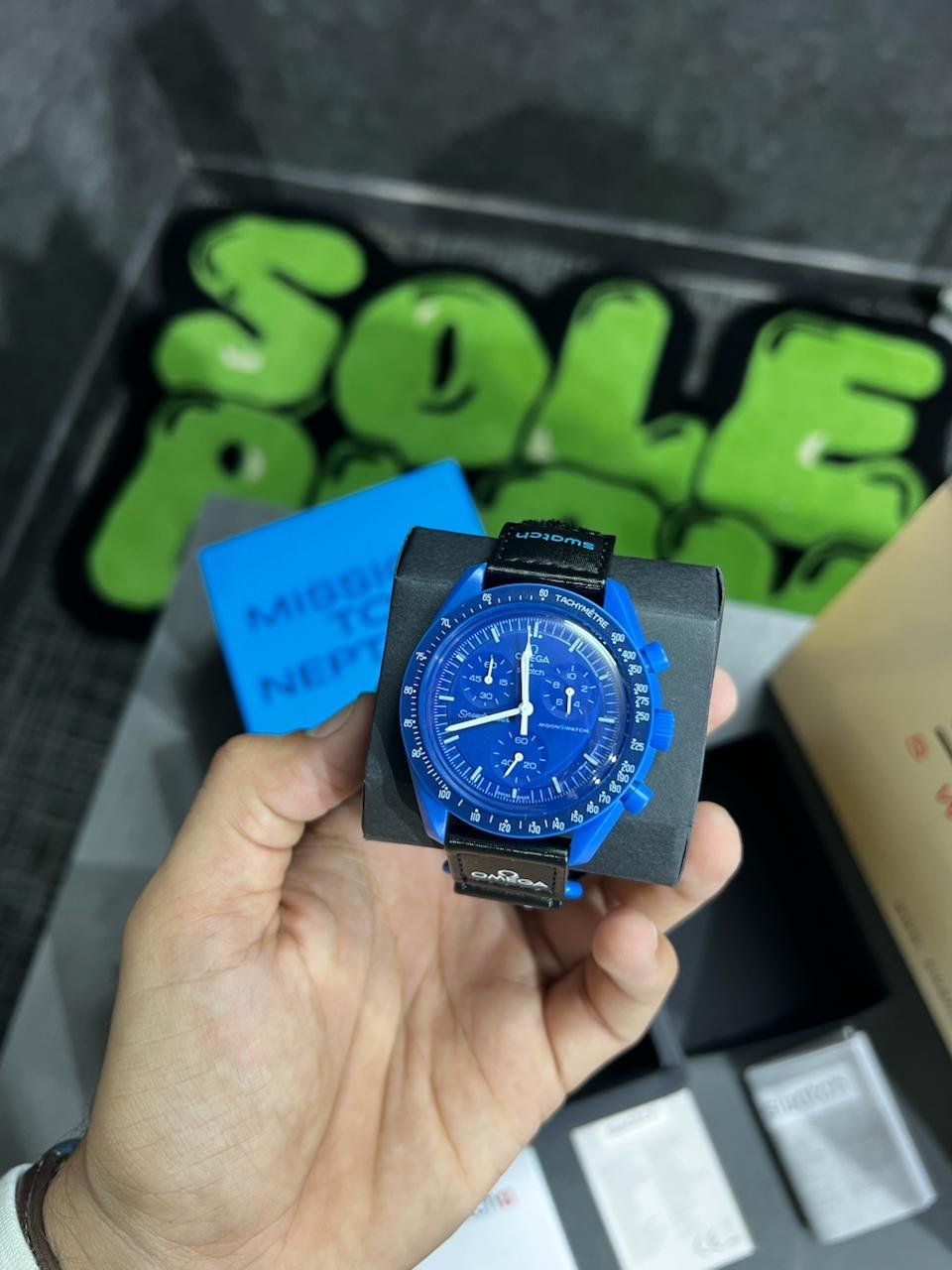 Swatch X Omega Bioceramic Moonswatch Mission To Neptune With Kit