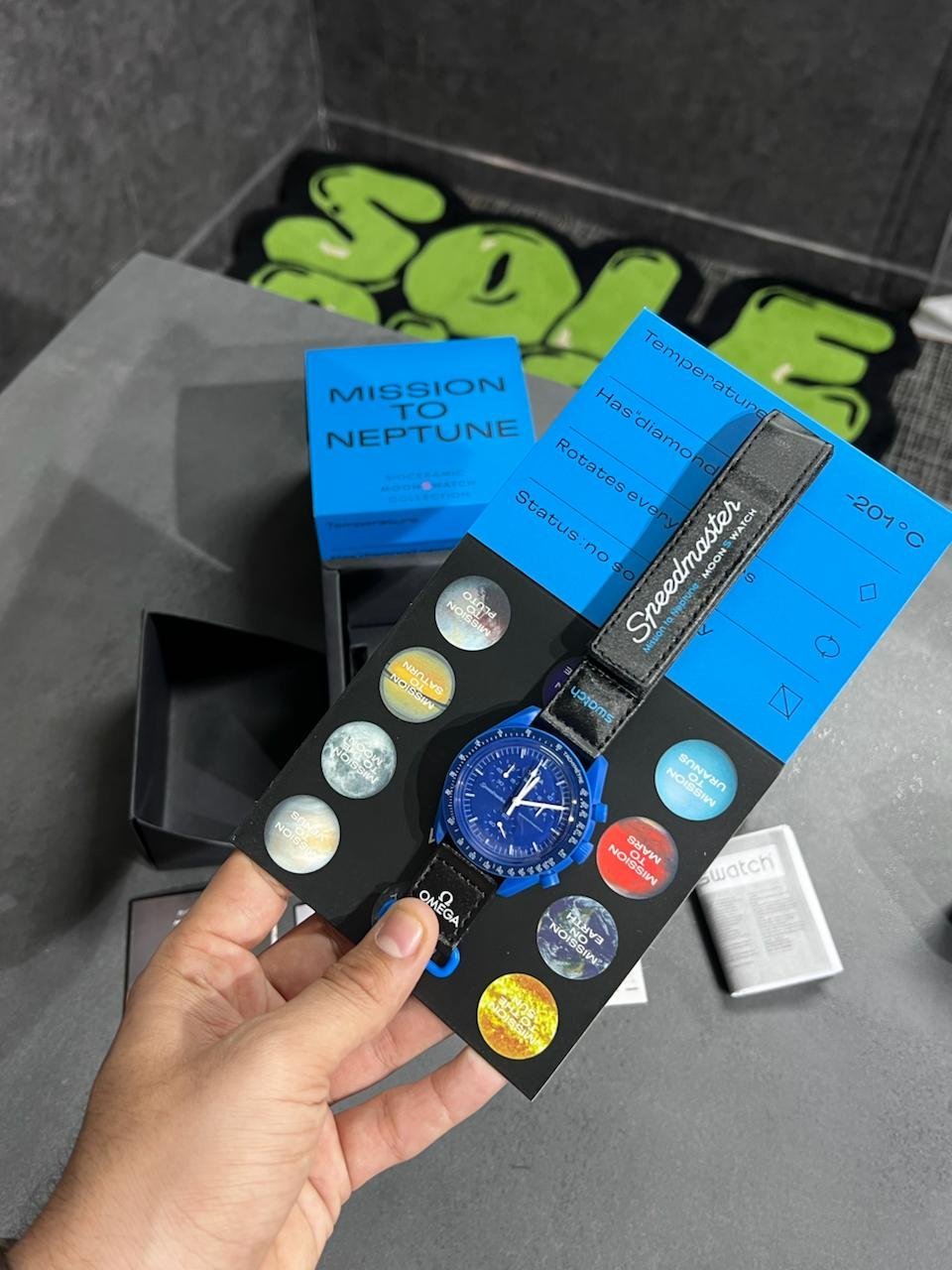 Swatch X Omega Bioceramic Moonswatch Mission To Neptune With Kit