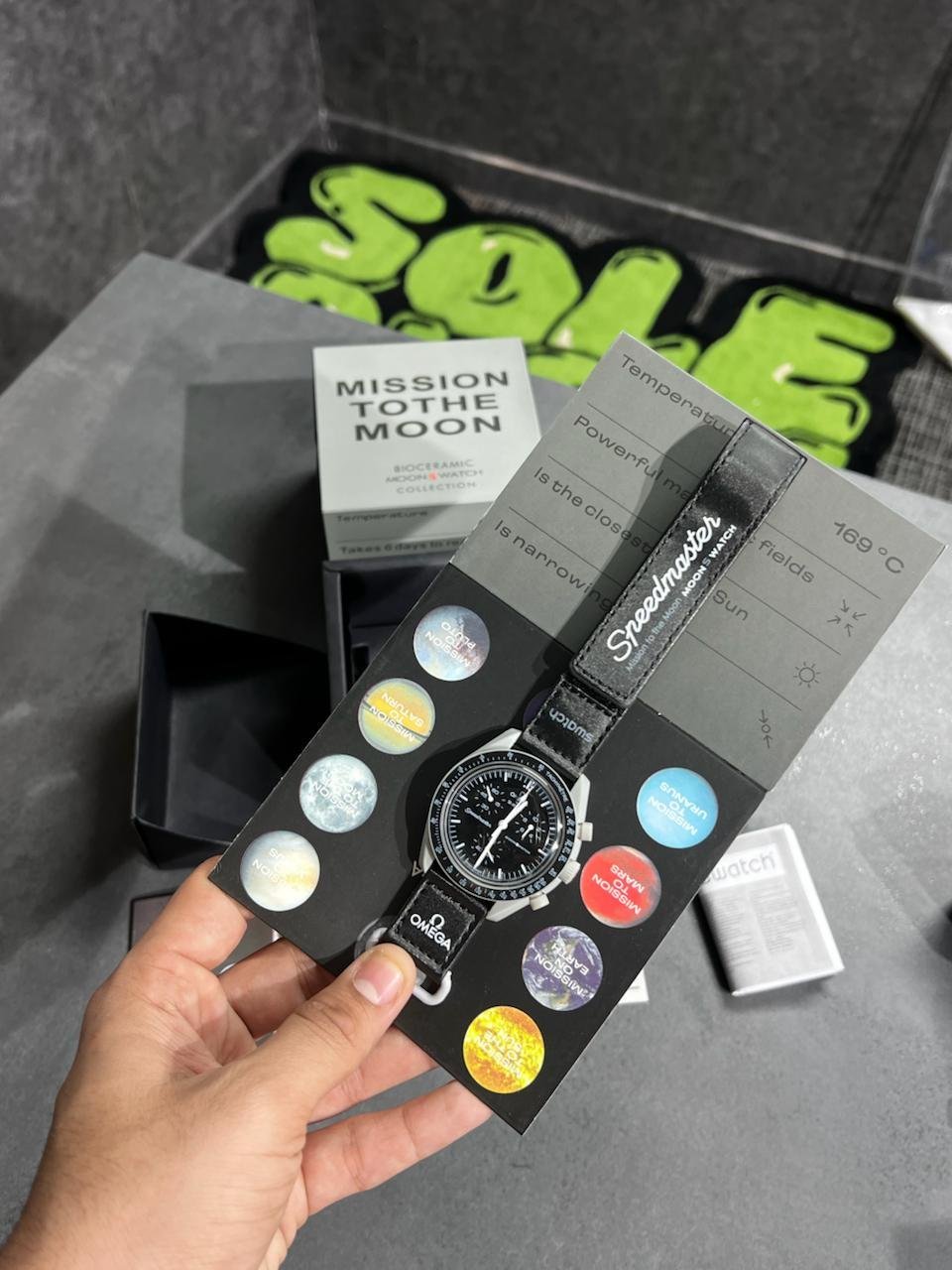 Swatch X Omega Bioceramic Moonswatch Mission To The Moon Black With Kit