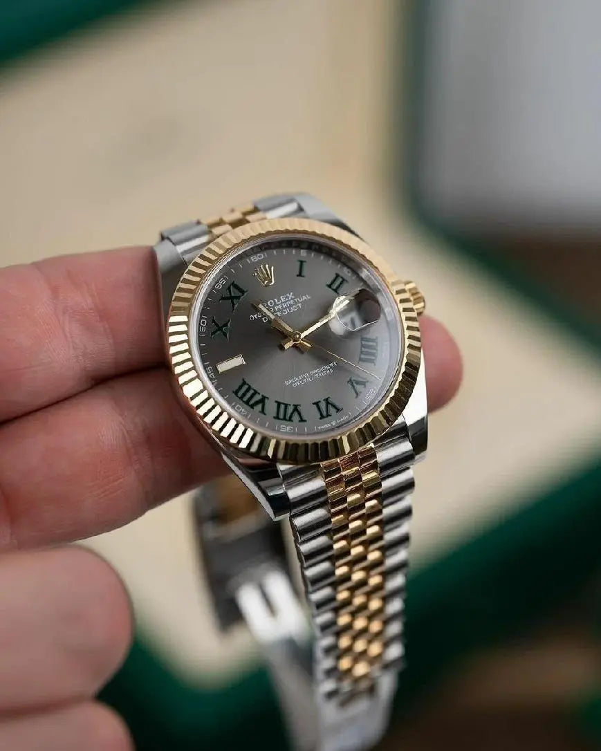 Rolex Datejust Dualtone Grey Dial Metal Watch