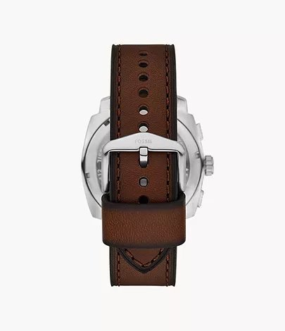 FOSSIL MACHINE CHRONOGRAPH BROWN LETHER WRIST WATCH (2025 MODEL)