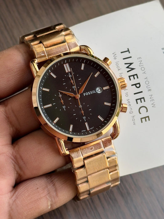 FOSSIL COMMUTER STAINLESS STEEL PREMIUM WATCH