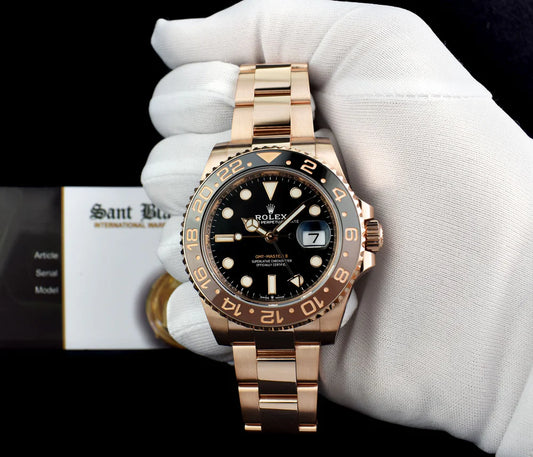 GMT-Master II Everose gold and Black dial.