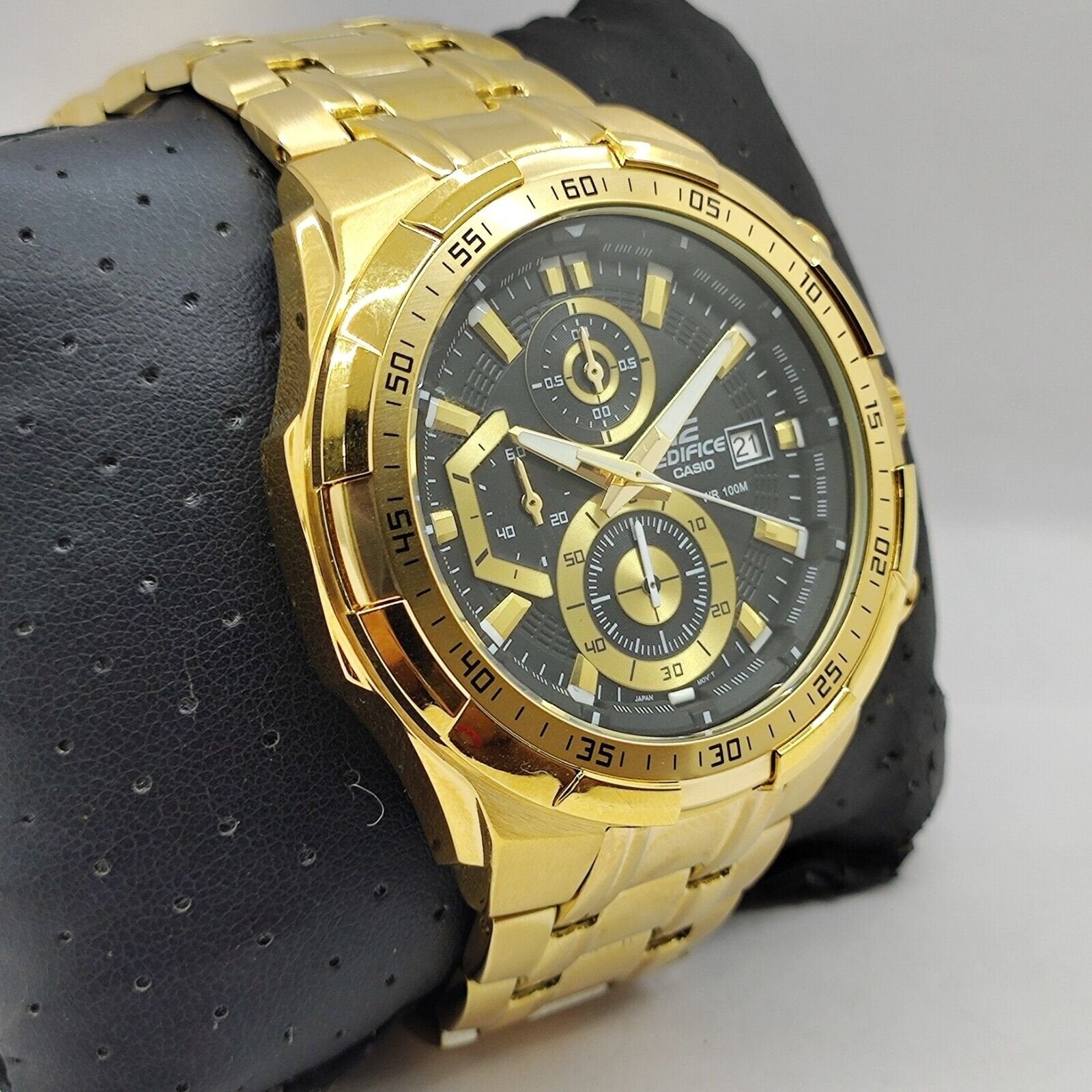 Edifice Gold Black Metal Watch