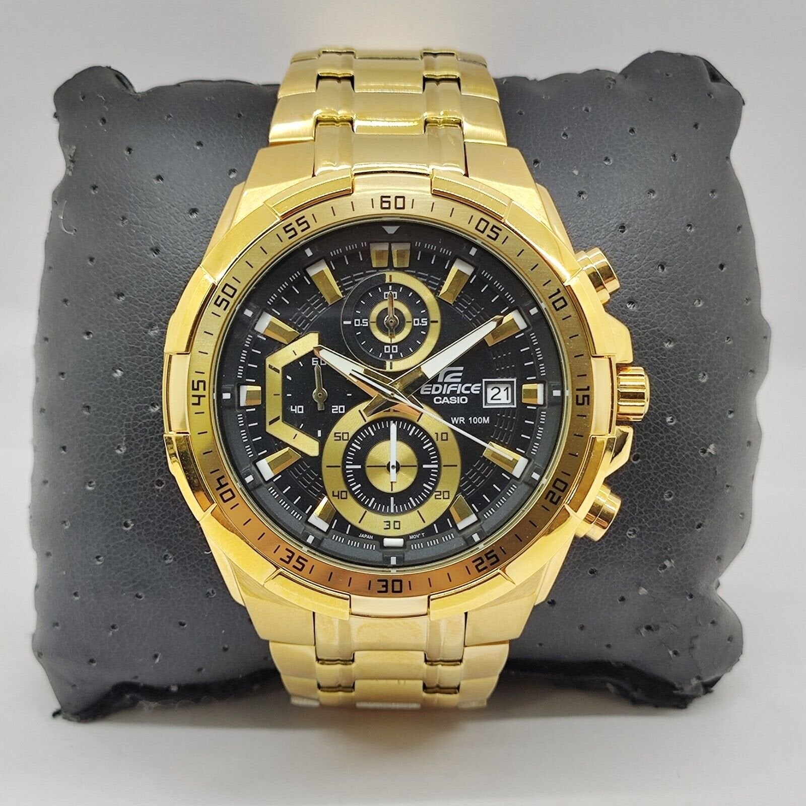 Edifice Gold Black Metal Watch