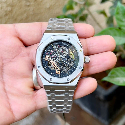 Audemars Piguet Royal Oak Double Balance Wheel Open worked Stainless steel Skeleton Dial Automatic Mens Watch
