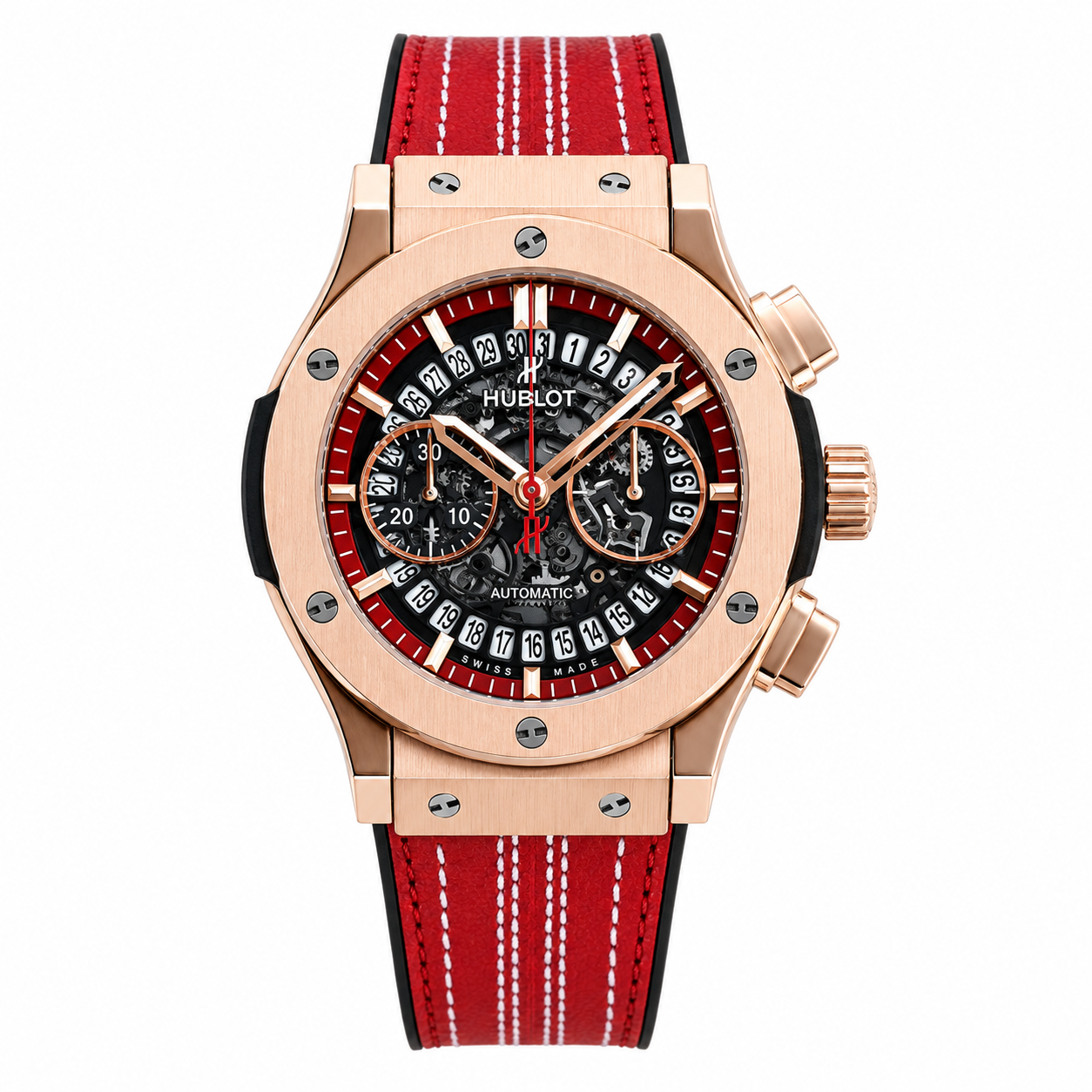 Hublot Big Bang Calendar Red Belt.