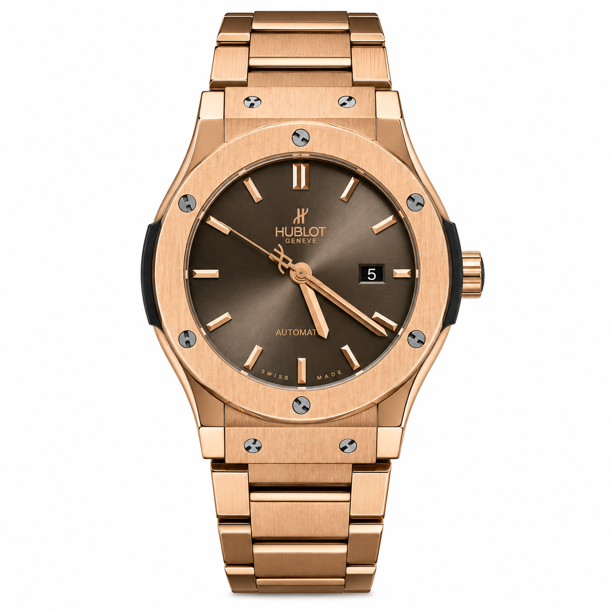 Hublot Automatic Japanese Machine watch (Golden with Black Dial)