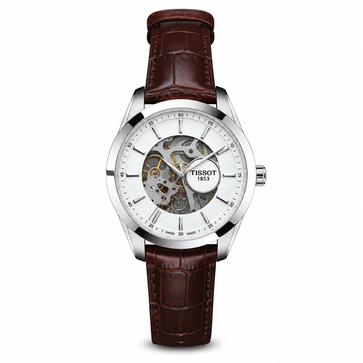 TISSOT 1853 AUTOMATIC PRIMIUM QUILTY LEATHER WATCH