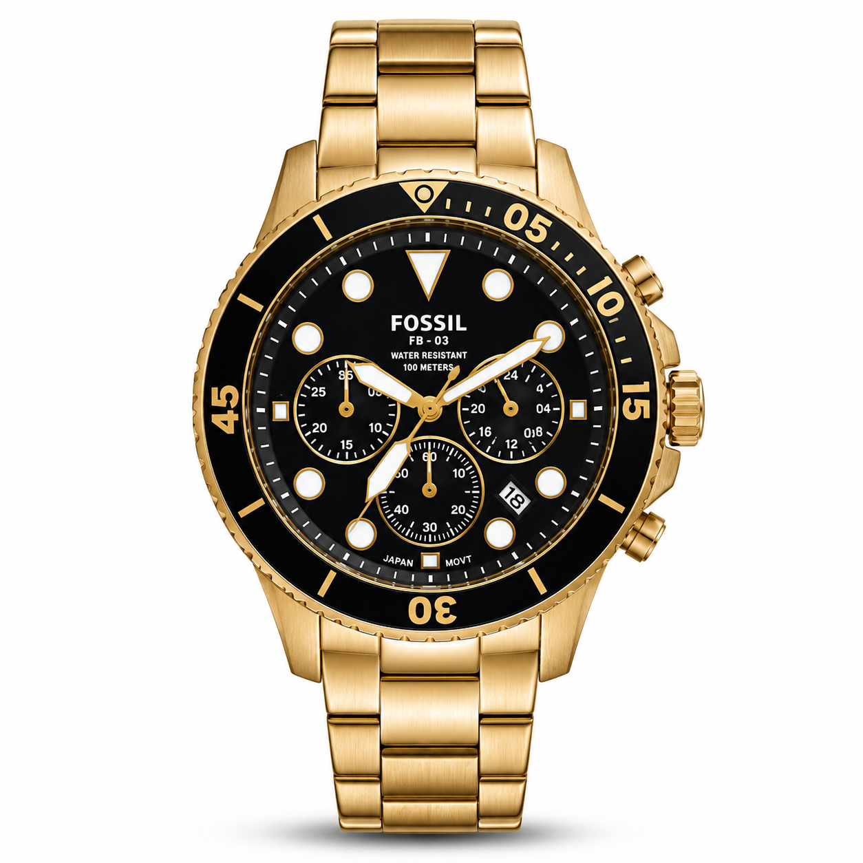 Fossil Fb 03 Gold Metal Watch