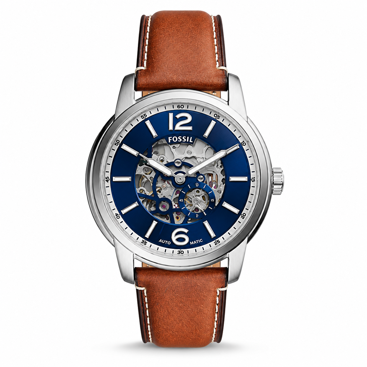 Fossil Heritage Automatic Brown Leather Watch (BLUE) 2025