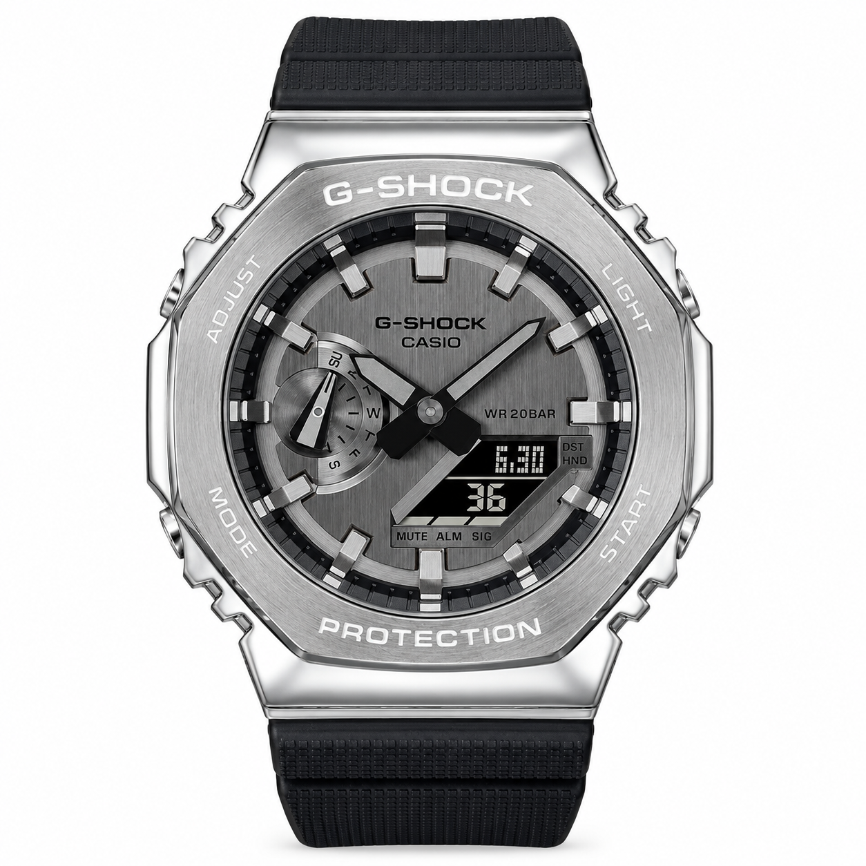 G-shock Gm 2100 Stainless Steel Black Strap Watch