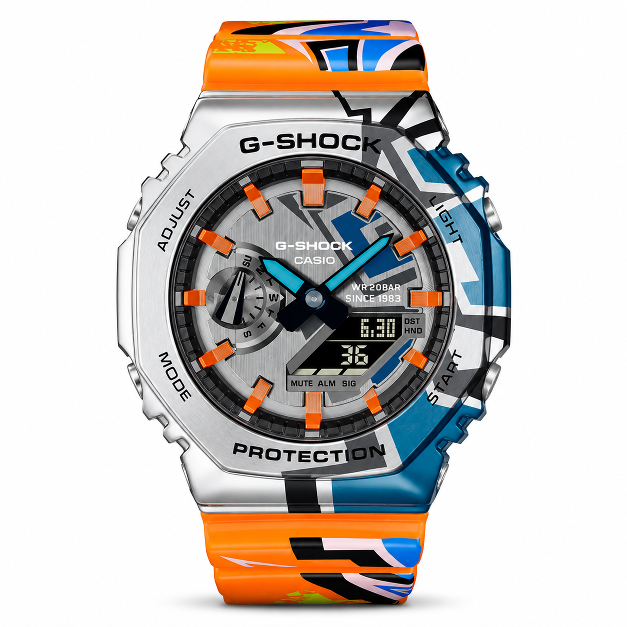 G-shock Gm 2100 Stainless Steel Orange Watch