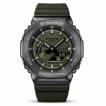 G-shock Gm 2100 Stainless Steel Green Strap Watch