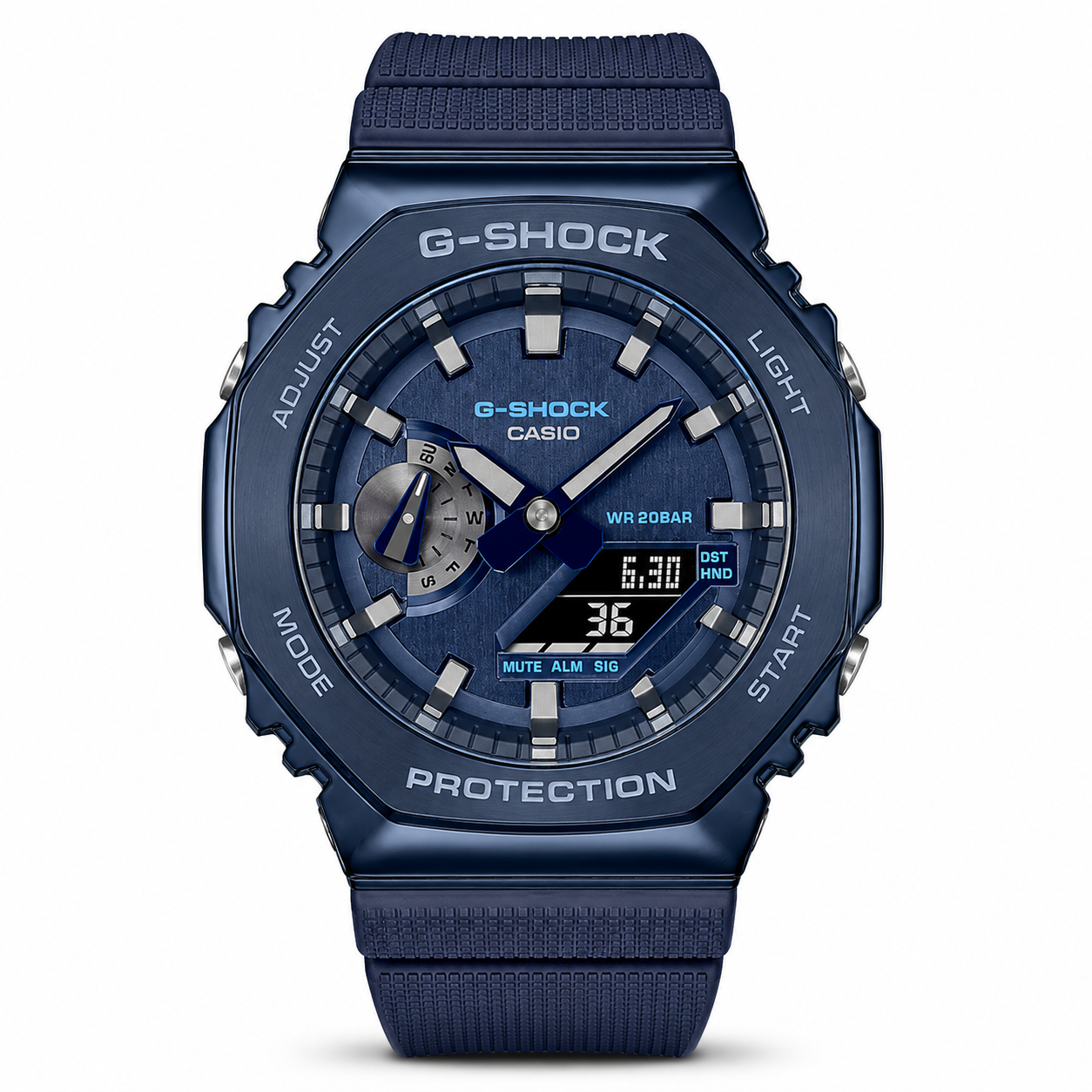 G-shock Gm 2100 Stainless Steel Blue Watch