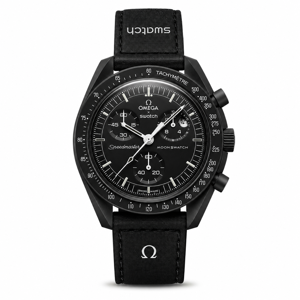 Swatch X Omega Bioceramic Moonswatch Mission To Moon Black With Kit