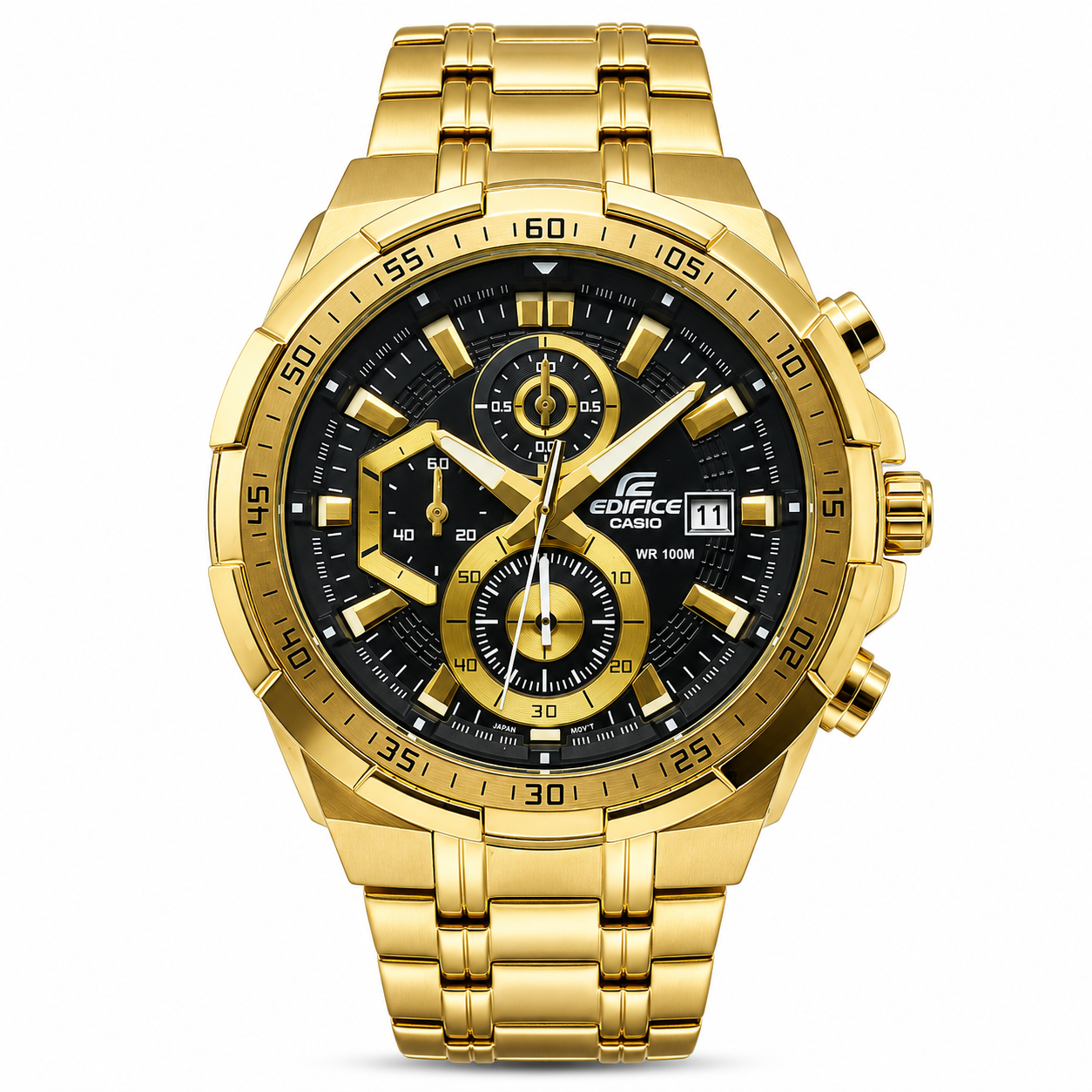 Edifice Gold Black Metal Watch