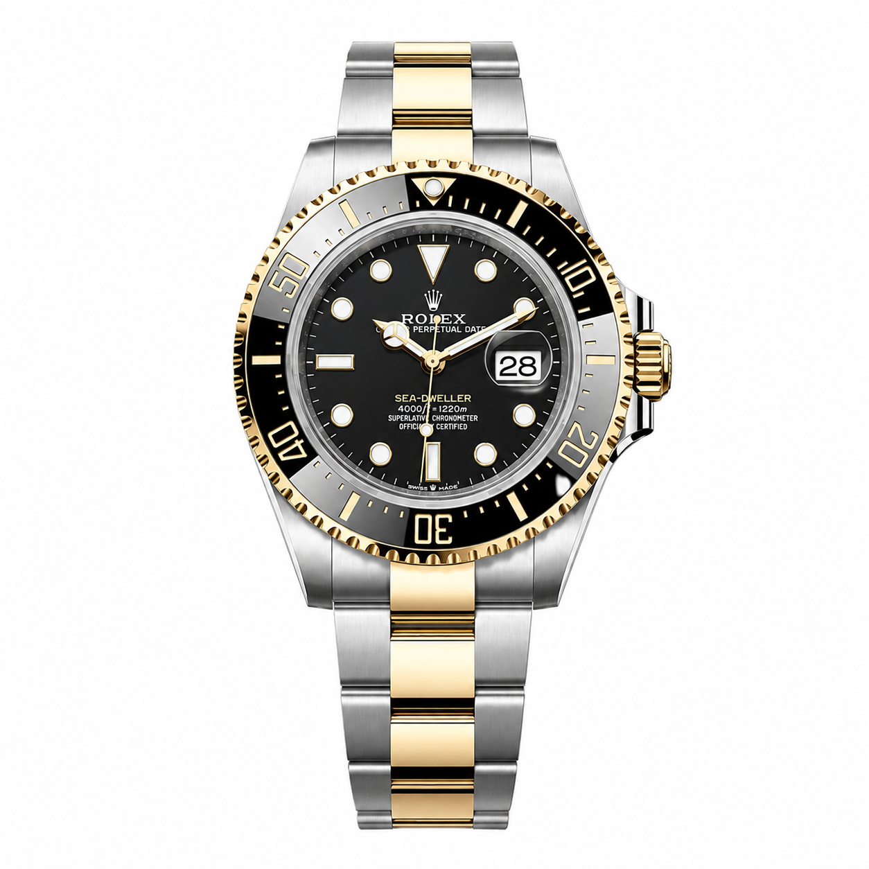Rolex Sea-Dweller yellow gold Bezel and black dial