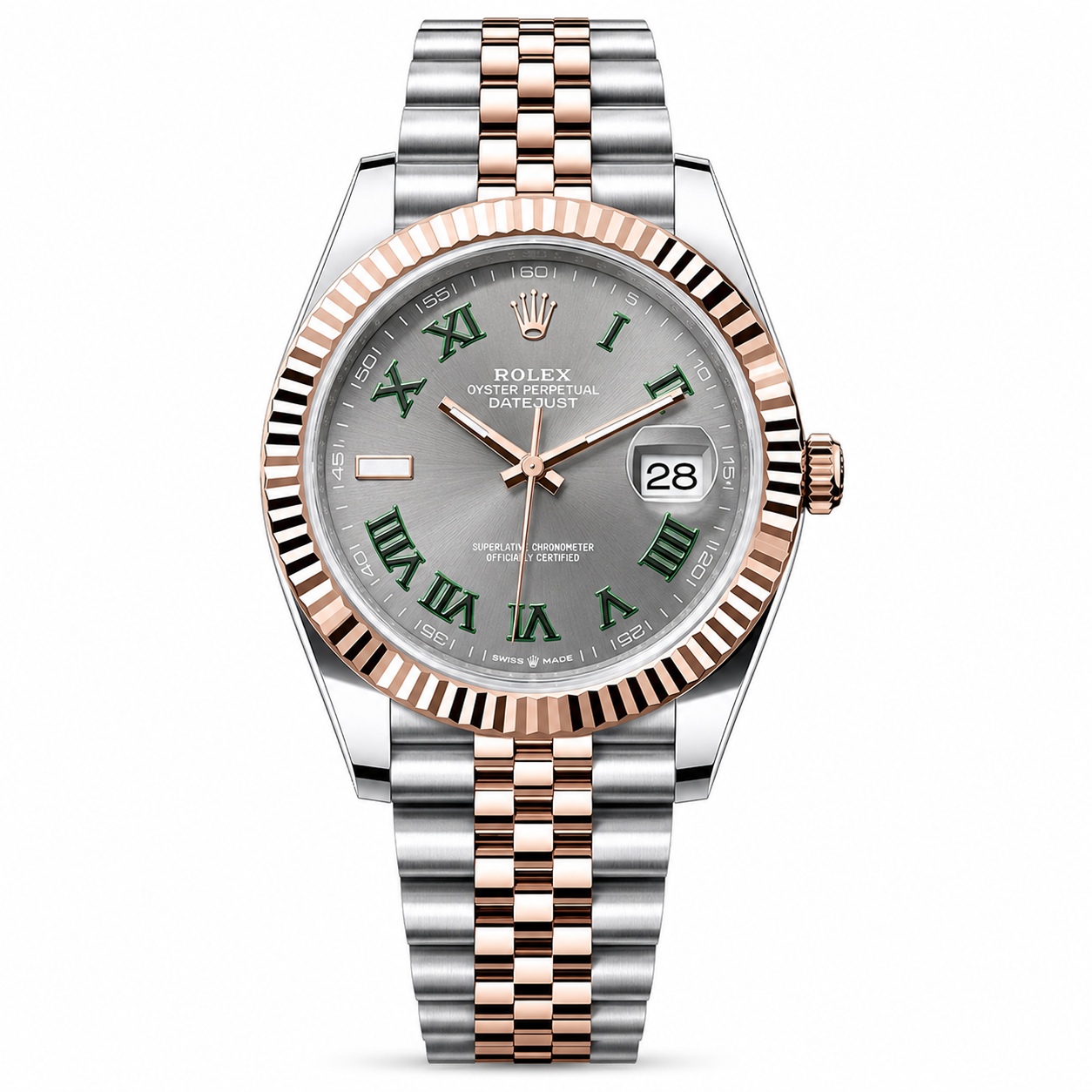 Rolex Datejust Dualtone Grey Dial Metal Watch