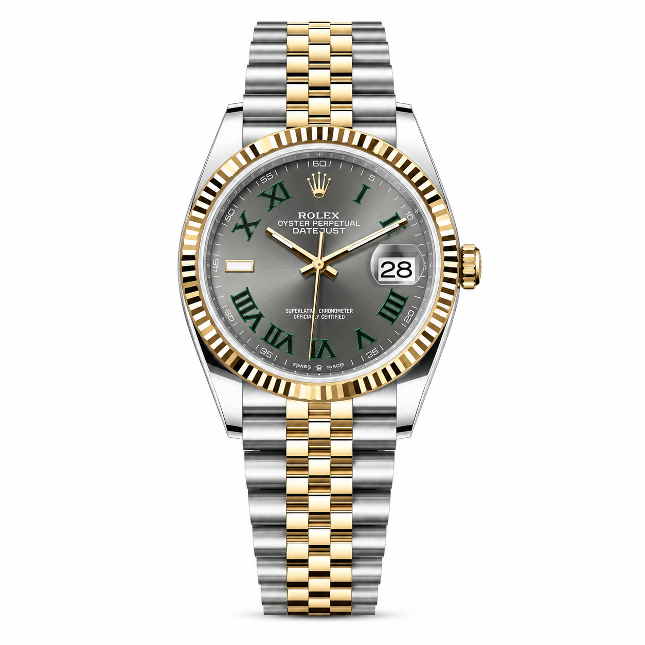 Rolex Datejust Dualtone Grey Dial Metal Watch