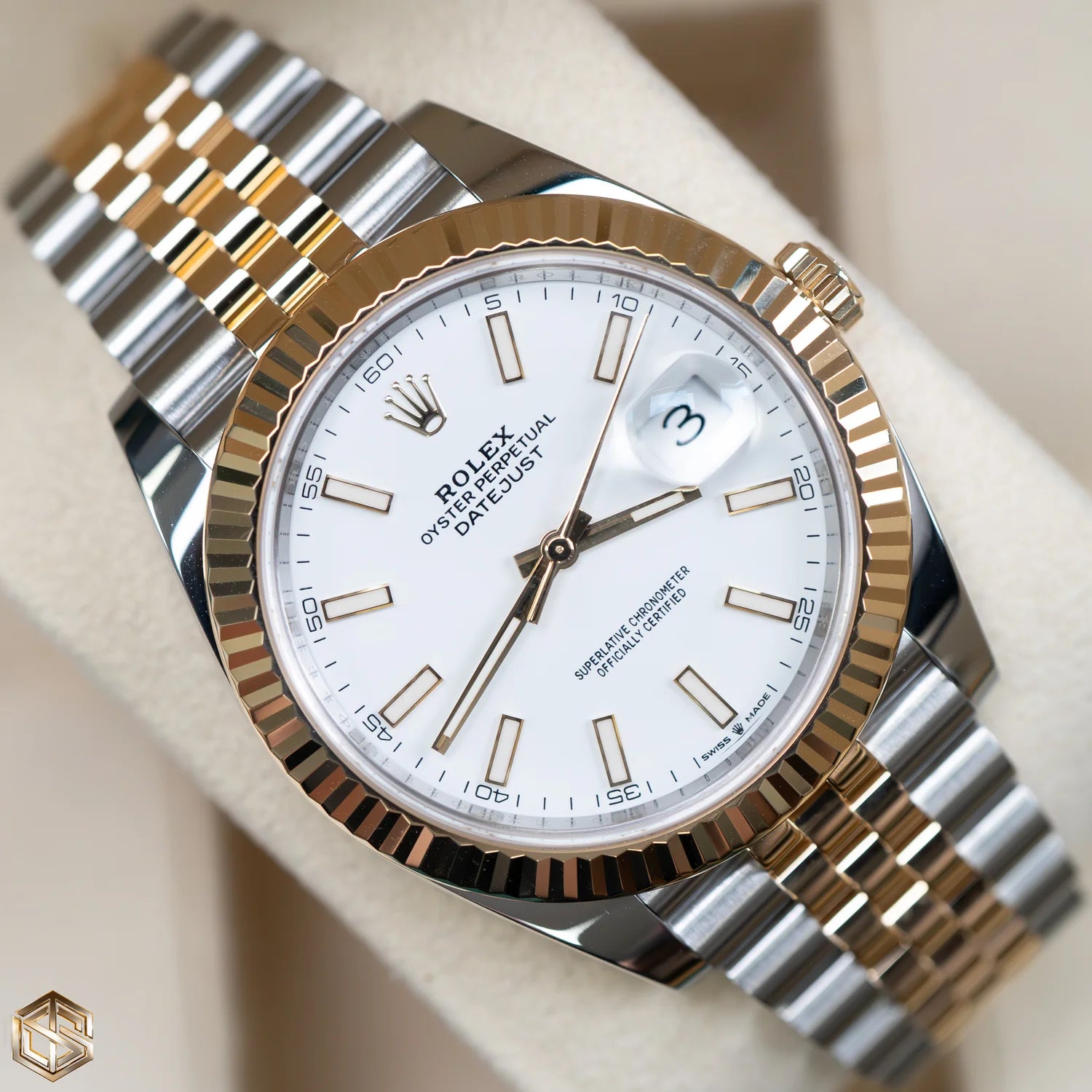 Rolex Datejust Dualtone White Dial Metal Watch